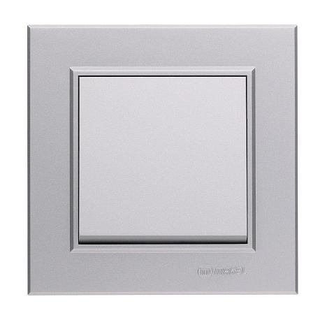 Выключатель Makel 1-кл. СП Karea 10А IP20 сереб. 56065001