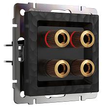 Акустическая розетка Werkel Hammer х4 черный W1285008 4690389163128