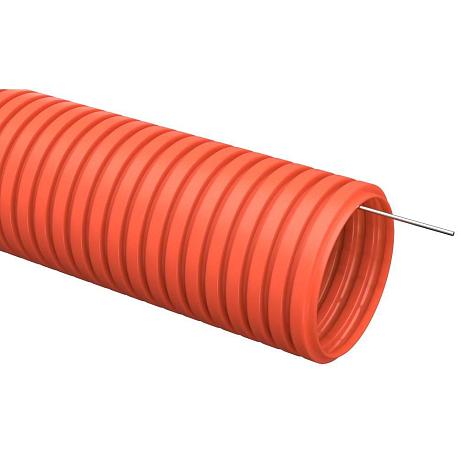 Труба гофрированная ПНД d=50мм с зондом оранжевая (15м) IEK CTG20-50-K04-015