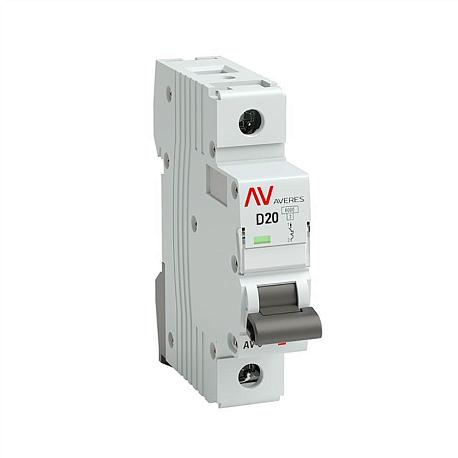 Выключатель автоматический AV-10 1P 20A (D) 10kA EKF AVERES mcb10-1-20D-av