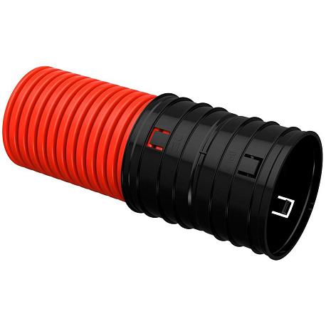 Труба гофрированная двустенная ПНД d=160мм красная жесткая (6м) IEK CTG12-160-K04-006-R