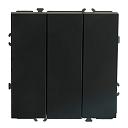 Выключатель трехклавишный Stekker Эмили черный уголь RSW10-5108-05 49844