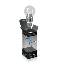 Лампа cветодиодная диммируемая Gauss E27 5W 4100K шар прозрачный HA105202205-D