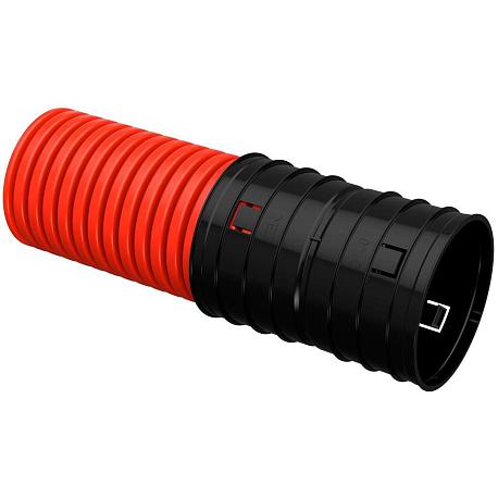 ELASTA Труба гофрированная двустенная жесткая ПНД d=140мм красная (6м) IEK EA-TG13-2-1-2-140-006-K04