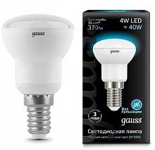 Лампа светодиодная Gauss E14 4W 4100K рефлектор матовый LD106001204