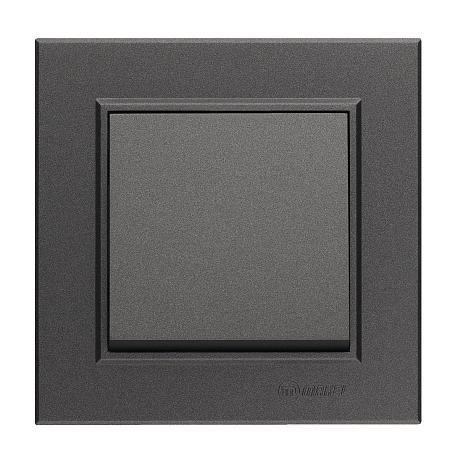 Выключатель Makel 1-кл. СП Karea 10А IP20 дым. металлик 56050001