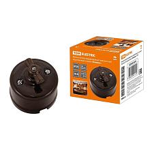 Выключатель поворотный с ручкой TDM Electric Болонь 10А 250V коричневый SQ1820-0310