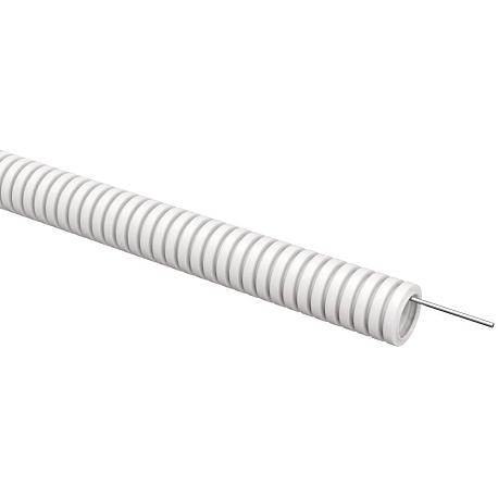 ELASTA Труба гофрированная ПВХ d=20мм с зондом белая (100м) IEK ET-TG21-121-020-100-K01