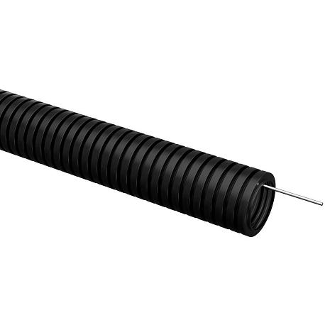 ELASTA Труба гофрированная ПВХ d=40мм с зондом черная (15м) IEK ET-TG21-121-040-015-K02