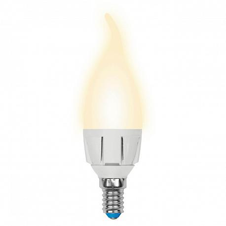 Лампа светодиодная Uniel E14 7W 3000K матовая LED-CW37 7W/WW/E14/FR PLP01WH UL-00002416