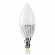 Лампа светодиодная Voltega E14 6.5W 2800К свеча матовая VG1-C2E14warm6W-С 5715