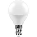 Лампа светодиодная Feron E14 11W 6400K Шар Матовая LB-750 25948