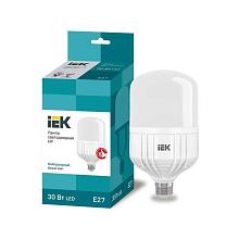 Лампа светодиодная сверхмощная IEK E27 30W 4000K матовая LLE-HP-30-230-40-E27
