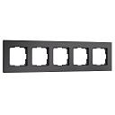 Рамка Werkel Senso на 5 постов черный стекло soft-touch W0053108 4690389214288