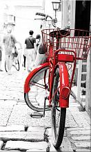 Картина на холсте Ekoramka 30x50 Красный велосипед HE-101-486