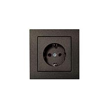 Розетка 2P+E Liregus Epsilon антрацит 28-1066